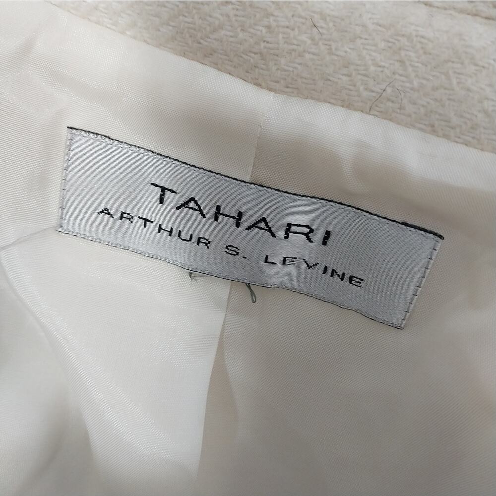 Tahari Cream Women's Blazer Jacket - Picture 8 of 10